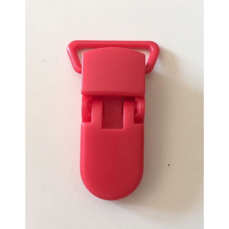 Pince clip plastique Attache tétine - Rouge - Cartoscrap
