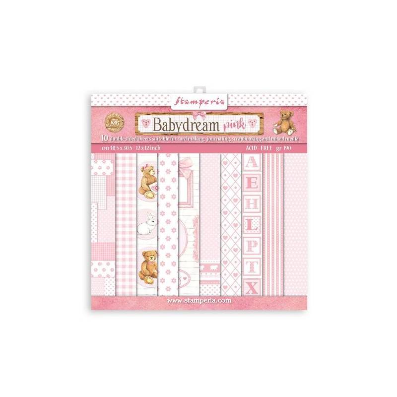 Pack Papier 20.2 x 20.2 - Stamperia - Baby Dream