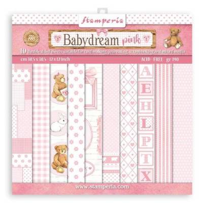 Pack Papier 20.2 x 20.2 - Stamperia - Baby Dream