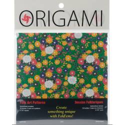 Papiers Origami - Dessins folkloriques - 15 cm X 15 cm - Yasutomo