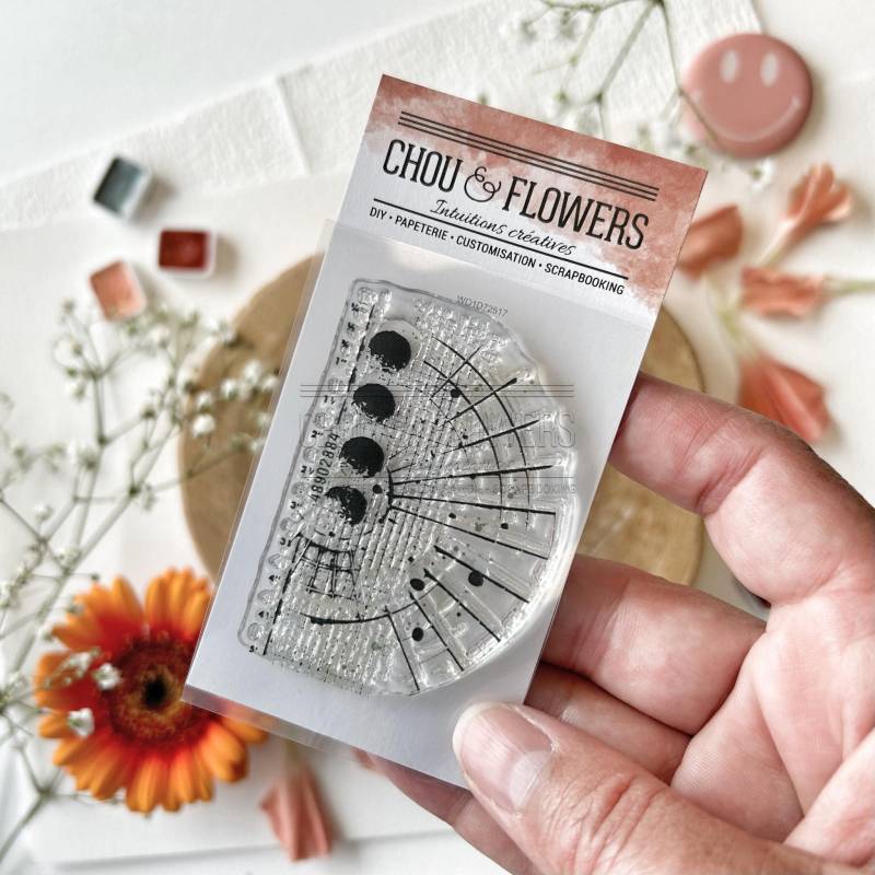 Tampons Clear - Fond grunge - Peace & Love - Chou & Flowers