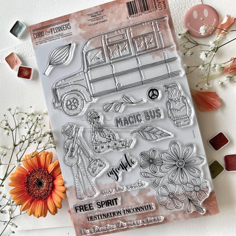 Tampons Clear - Magic Bus - Peace & Love - Chou & Flowers